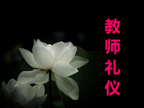 教师职业形象与道德规范(礼仪)资料