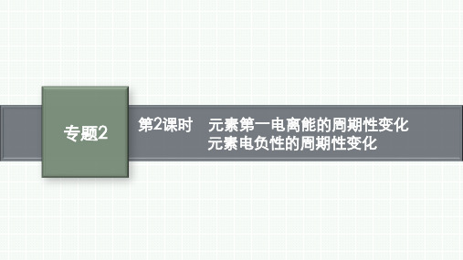 苏教版高中化学选择性必修2物质结构与性质精品课件 元素第一电离能的周期性变化 元素电负性的周期性变化