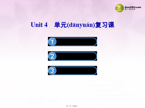 九年级英语下册 Unit 4 Work for Peace单元复习课件 冀教版
