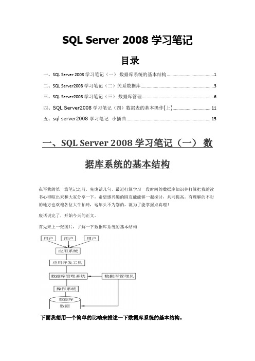 SQL Server 2008 学习笔记
