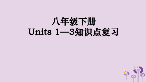 2019中考英语二轮复习八下Units1_3知识点复习课件人教新目标版