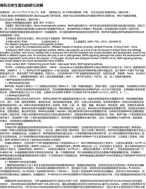 骨形态发生蛋白的研究进展