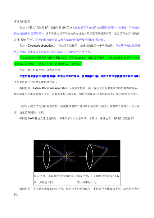 色差(又称为“色散现象”)