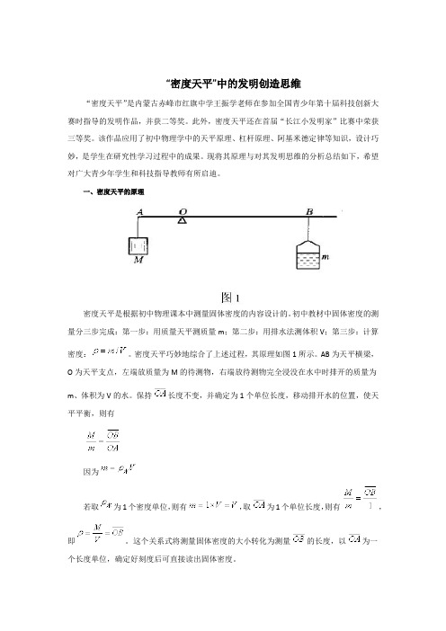 人教版八年级物理上拓展延伸：密度天平