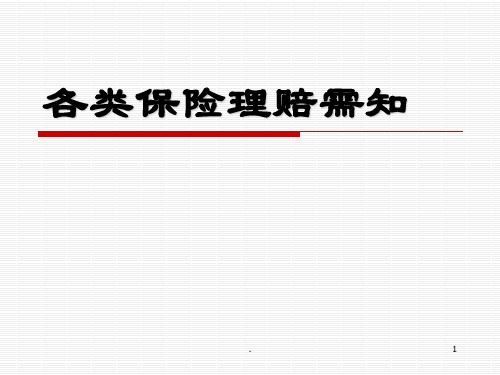 各类保险理赔需知PPT课件