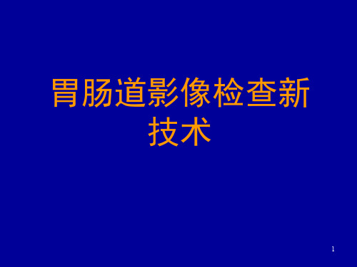 胃肠道影像检查新技术ppt课件