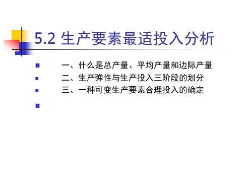 生产要素最适投入分析