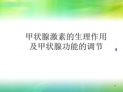 甲状腺及甲状旁腺激素ppt课件