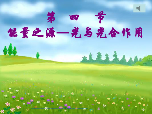 人教版生物必修一第五章第四节能量之源—光与光合作用