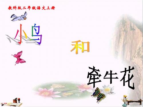 二年级语文上册 第8课 小鸟和牵牛花课件1 教科版