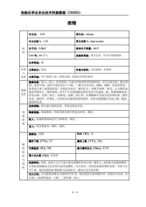 3.酒精(MSDS)
