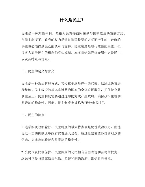 什么是民主？