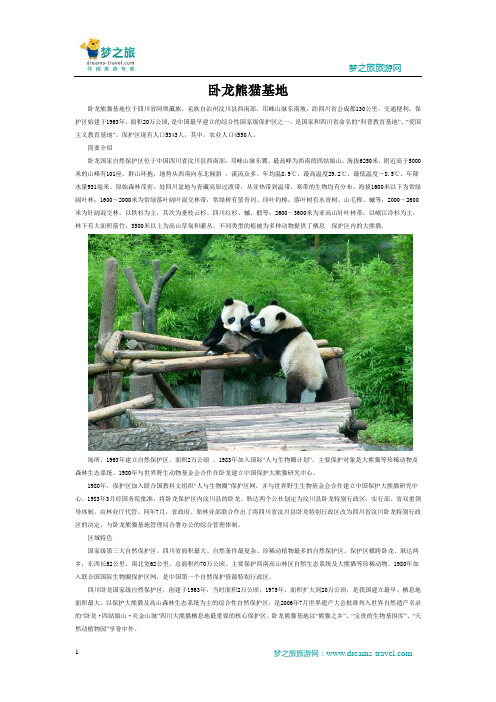 卧龙熊猫基地