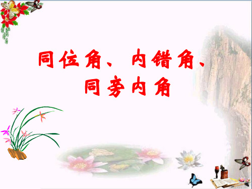 《同位角、内错角、同旁内角》PPT课件