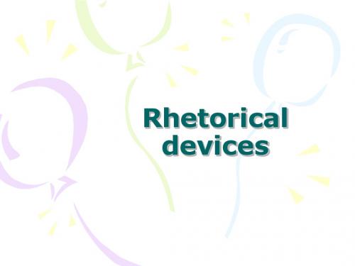 Rhetorical devices