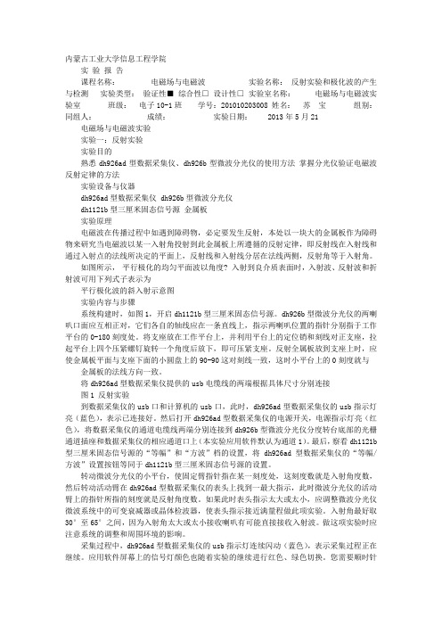 极化波实验报告