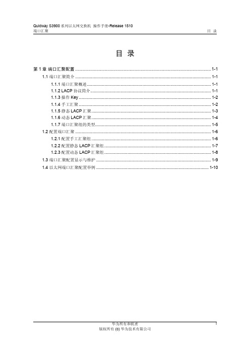10-端口汇聚操作
