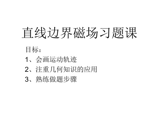 直线边界磁场练习