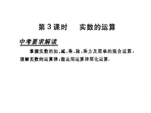 中考数学复习实数的运算[人教版](教学课件2019)