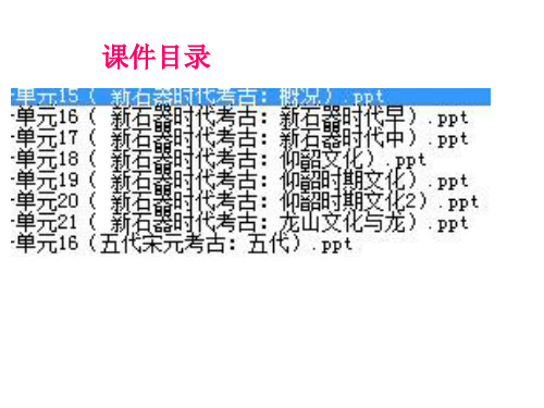 新石器时代考古(15单元-21单元)全套课件