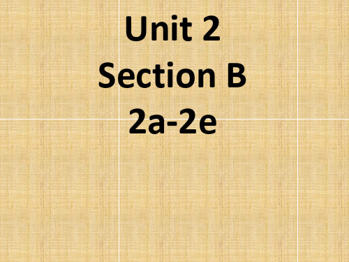 人教英语八年级上册第二单元Section B 2a —2e (共13张PPT)