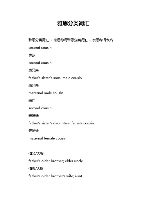 雅思分类词汇_2