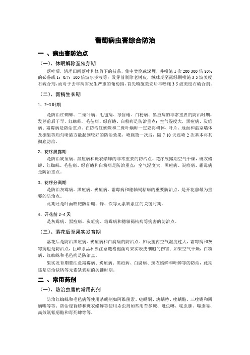 葡萄病虫害综合防治