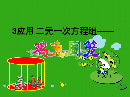 《应用二元一次方程组——鸡免同笼》PPT课件 (公开课获奖)2022年北师大版 (3)