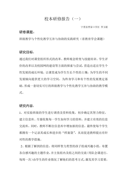校本研修报告