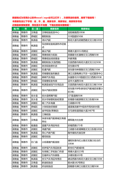 2020新版湖南省常德市汽车配件工商企业公司商家名录名单联系电话号码地址大全648家