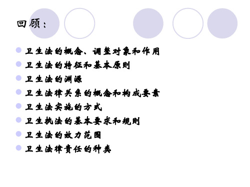 卫生法规与监督课件  第二章 卫生监督