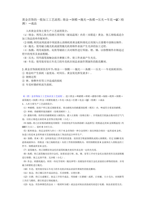 黄金工艺介绍