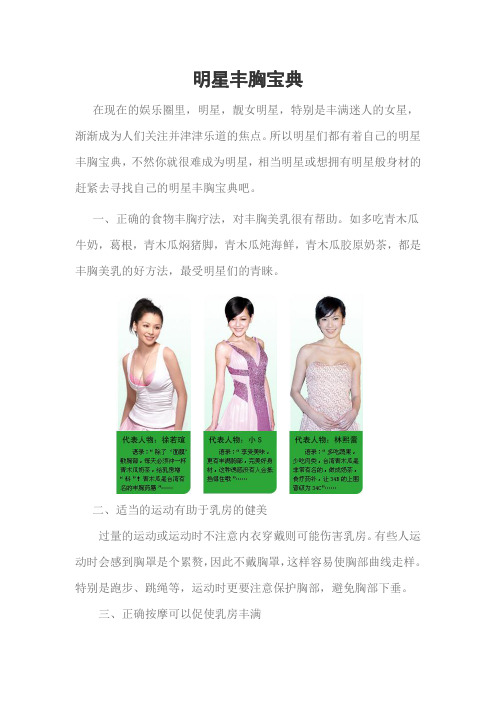 明星丰胸宝典&明星丰胸法宝