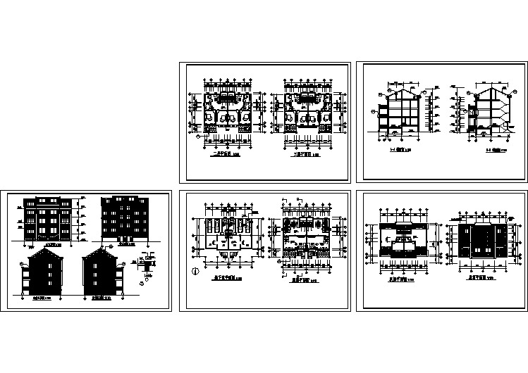 多层住宅建筑施工设计CAD方案图纸