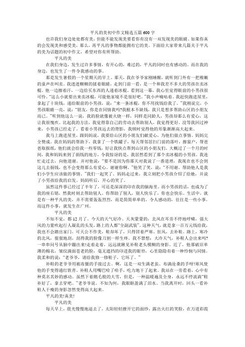 平凡的美初中作文精选五篇600字