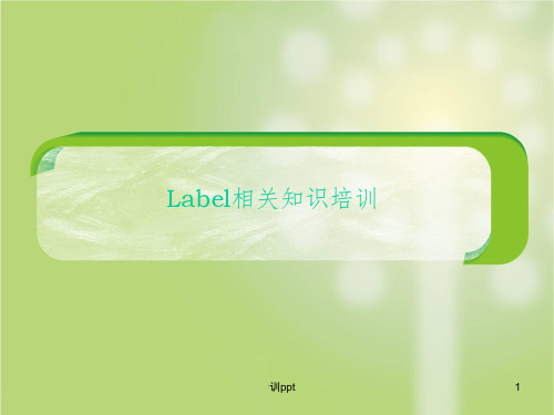 《Label知识培训》PPT课件