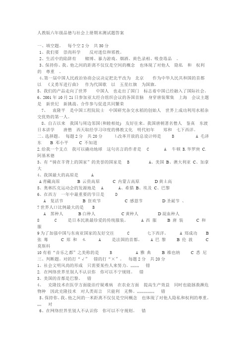 品德资料