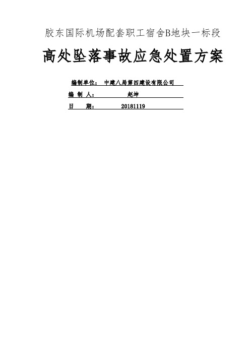 防高空坠落及临边防护专项施工方案-一标段