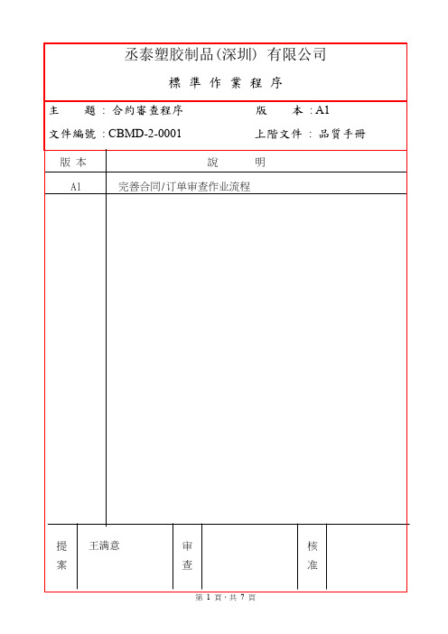 合约审查程序CBMD-2-0001