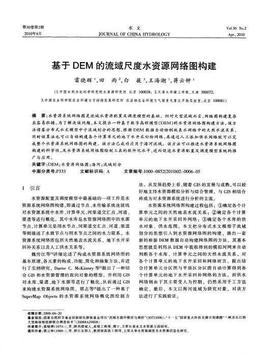 基于DEM的流域尺度水资源网络图构建