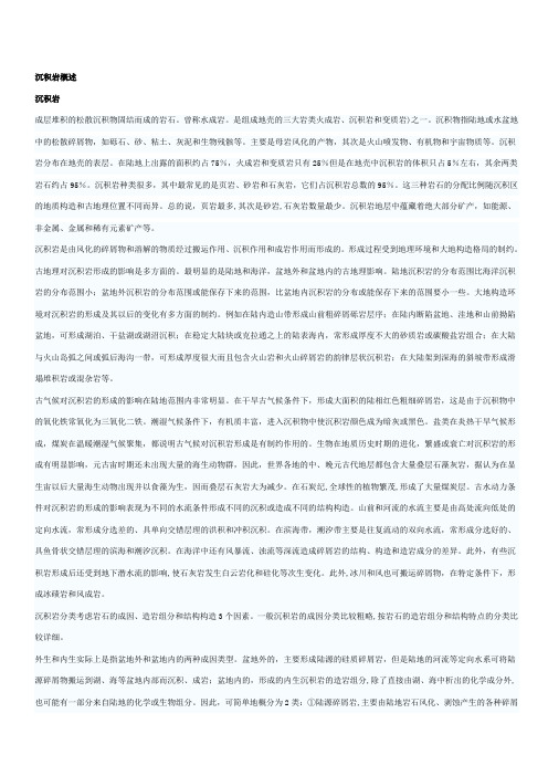 岩石学 沉积岩 超完整总结