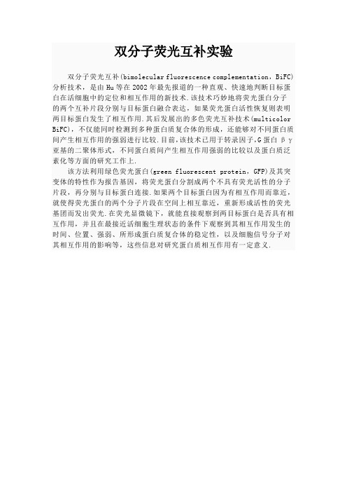 双分子荧光实验