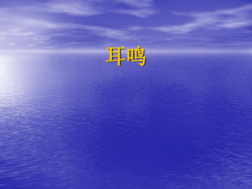 耳鸣PPT课件