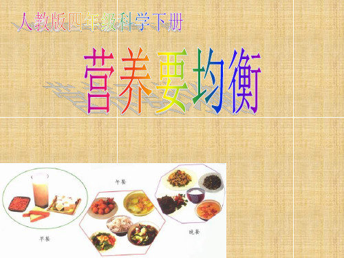 教科版小学科学《营养要均衡》PPT1