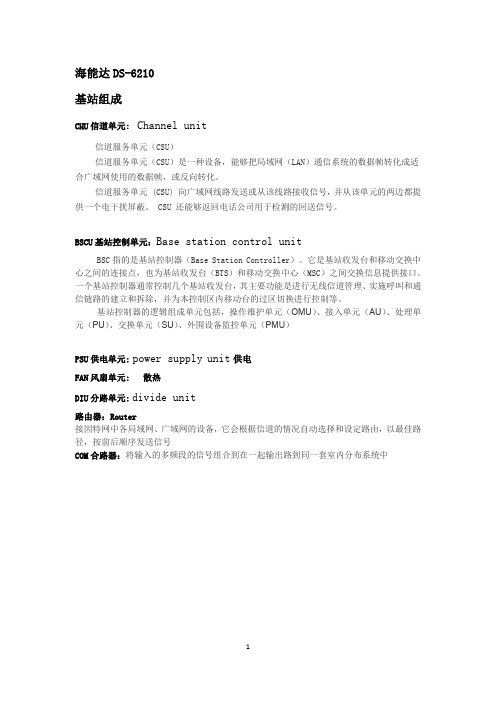 集群基站组成