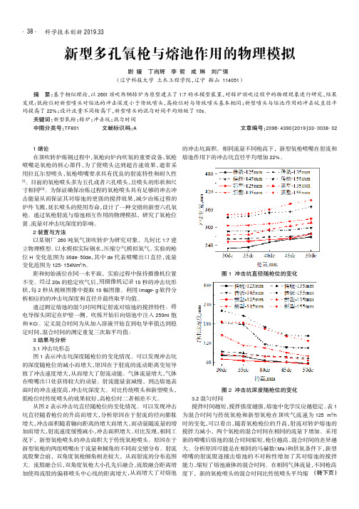 新型多孔氧枪与熔池作用的物理模拟