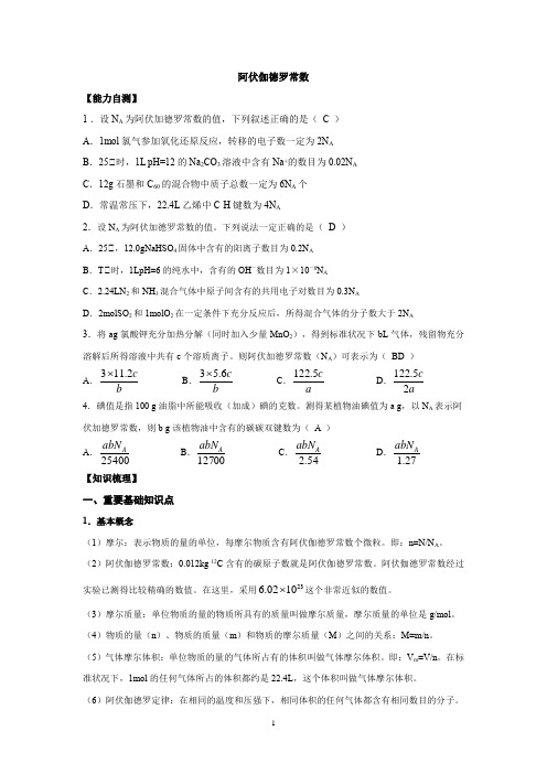 阿伏伽德罗常数