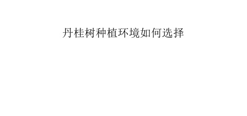丹桂树种植环境如何选择