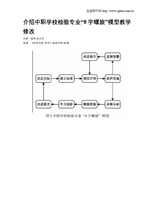 介绍中职学校检验专业“8字螺旋”模型教学修改