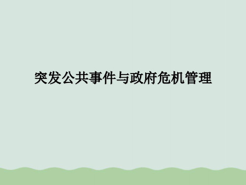 突发公共事件与政府危机管理PPT(共75页)